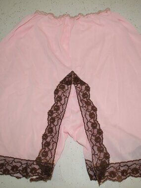 Vintage Pink Slip Shorts Night Gown Bottoms small